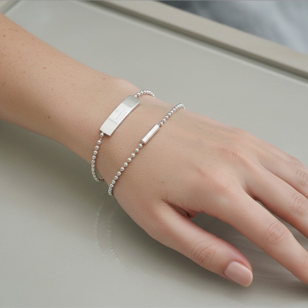Gucci Silver ID Plate Ball Chain Double Wrap Bracelet/Choker - Picture 3 of 8